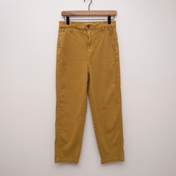 Madewell Denim - Madewell High Rise Classic Straight Pants In Bronzed Lichen